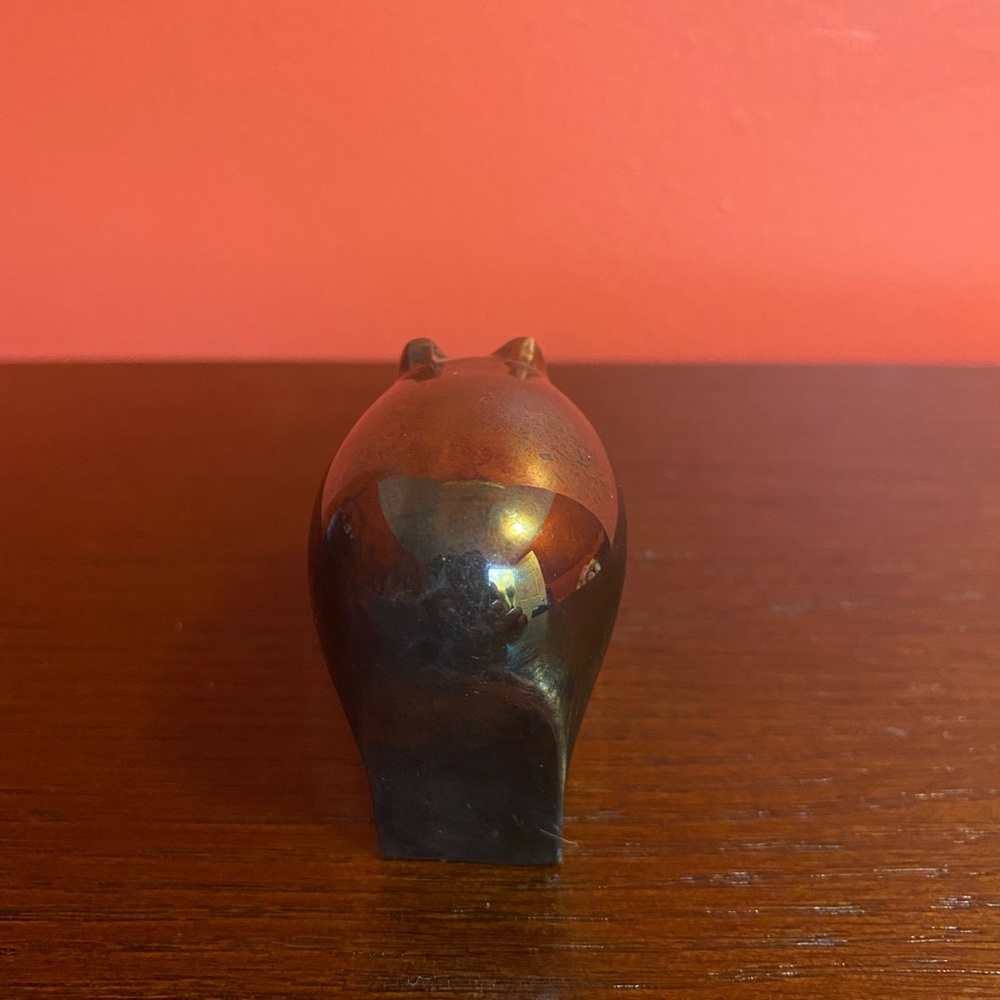 Vintage Sliver Hippo Paperweight - Picture 3 of 6